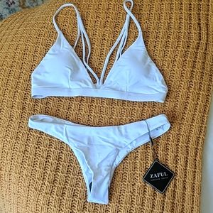 NWT White Strap 2 Piece Bikini